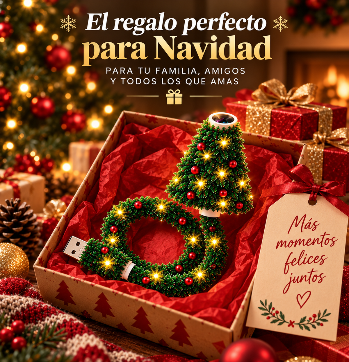🎄 MerryGlow™ — Proyector Navideño